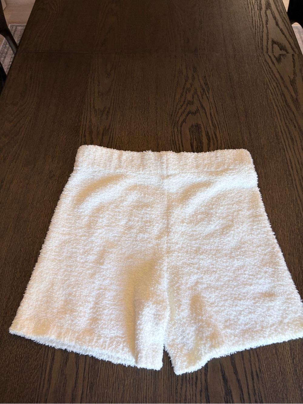 SKIMS White Plush Sherpa High Waist Lounge Shorts